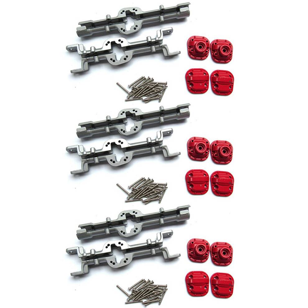 3X Metal Front and Rear Bridge Axle Housing Case for MN D90 D91 MN99 MN99S 1/12 RC Car Upgrade Parts Accessories,Silver