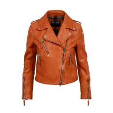Blauer, Jacka, Dam, M, Läder, Vintage Läderrock med Asymmetrisk Dragkedja