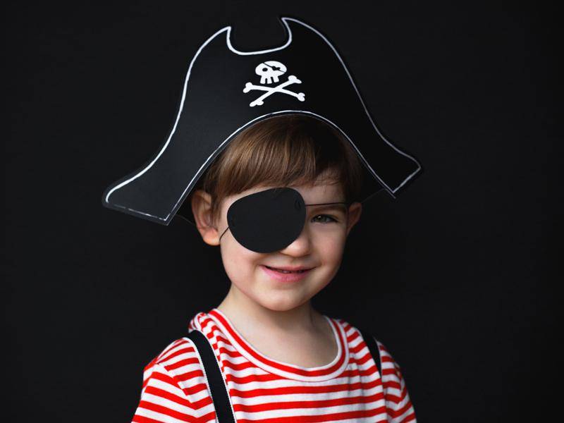 Pirat hatt med ögonlapp- Pirate Party