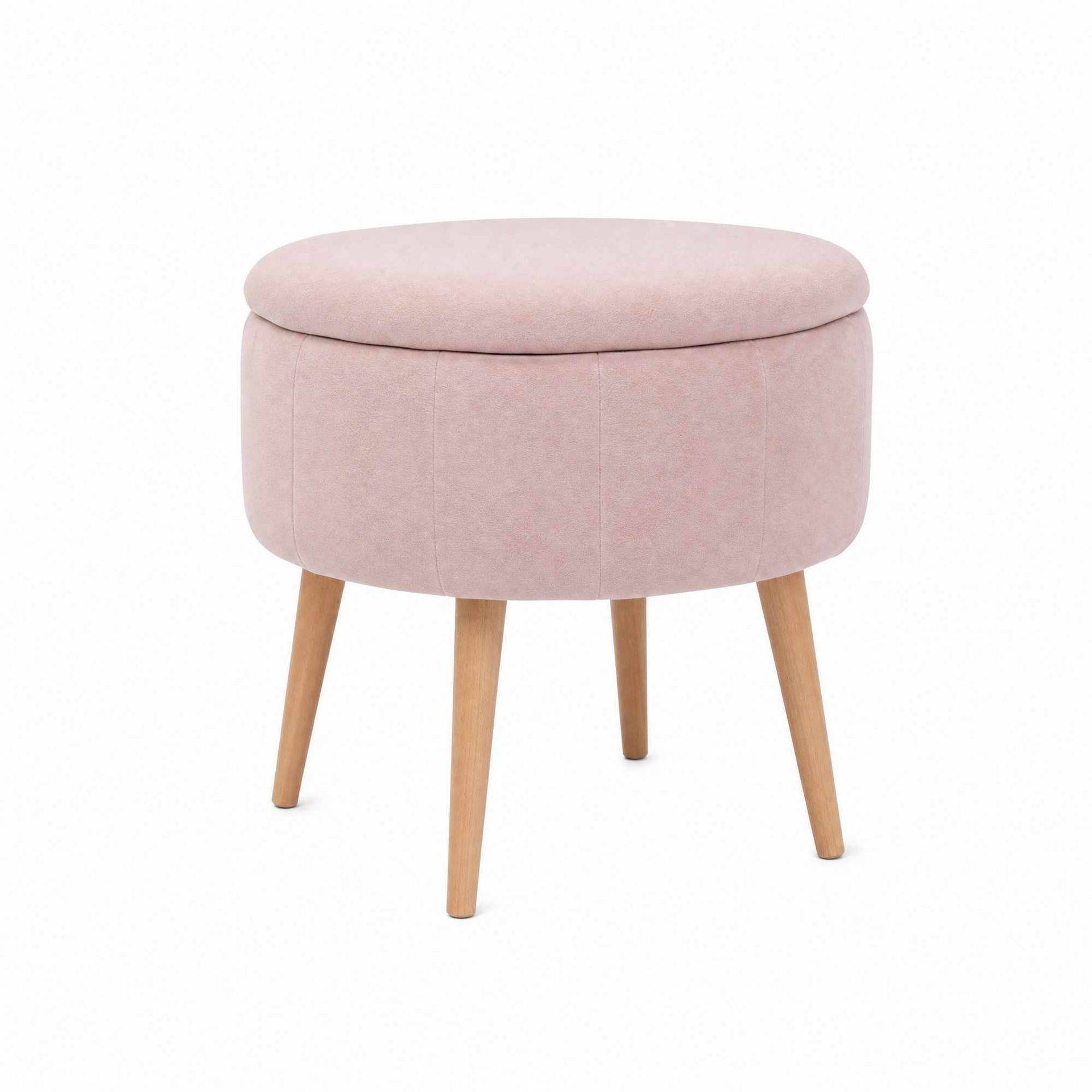 Puf med opbevaring Atelier Del Sofa Berlin Babyface (Ø45 x H44 cm) Lyserød