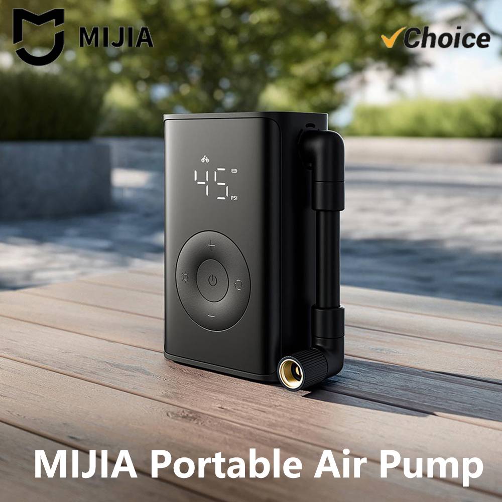 2025 MIJIA Portable Air Pump 2000mAh 150psi Electric Air Compressor Tire Pressure Detection Car Bike Multitool Inflator CN