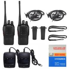 2-Pack BaoFeng BF 888 S V2 UHF Tvåvägsradio / Walkie Talkie Inbyggd LED-ficklampa
