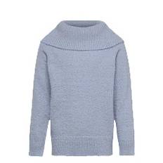 LINDEX Sweater Knitted Featheryarn Wi |Blue |134/140