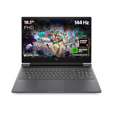HP Victus Gaming Laptop, 16,1" FHD 144Hz Display, AMD Ryzen 7 8840H, 16GB DDR5 RAM, 1TB SSD, NVIDIA GeForce RTX 4070 (8GB), QWERTZ, Windows 11, Mica Silver