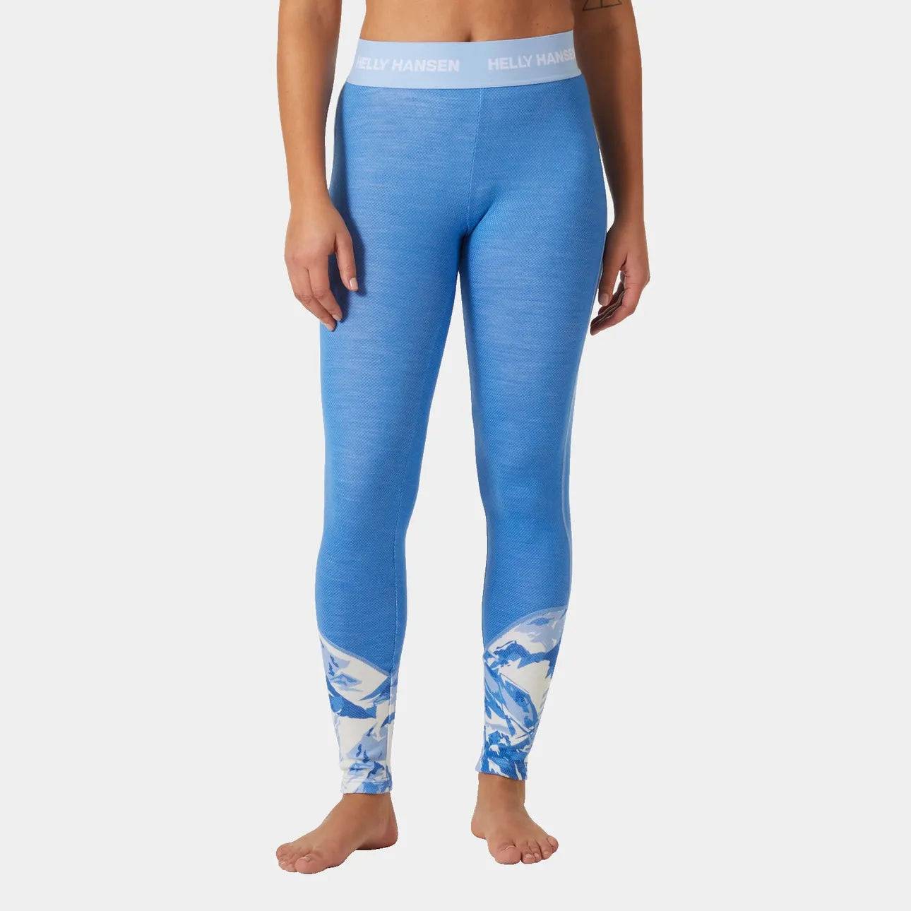Helly Hansen Women’s Lifa Merino Midweight Graphic Base Layer Pants Skiunderbukser Dame - Ultra Blue / L