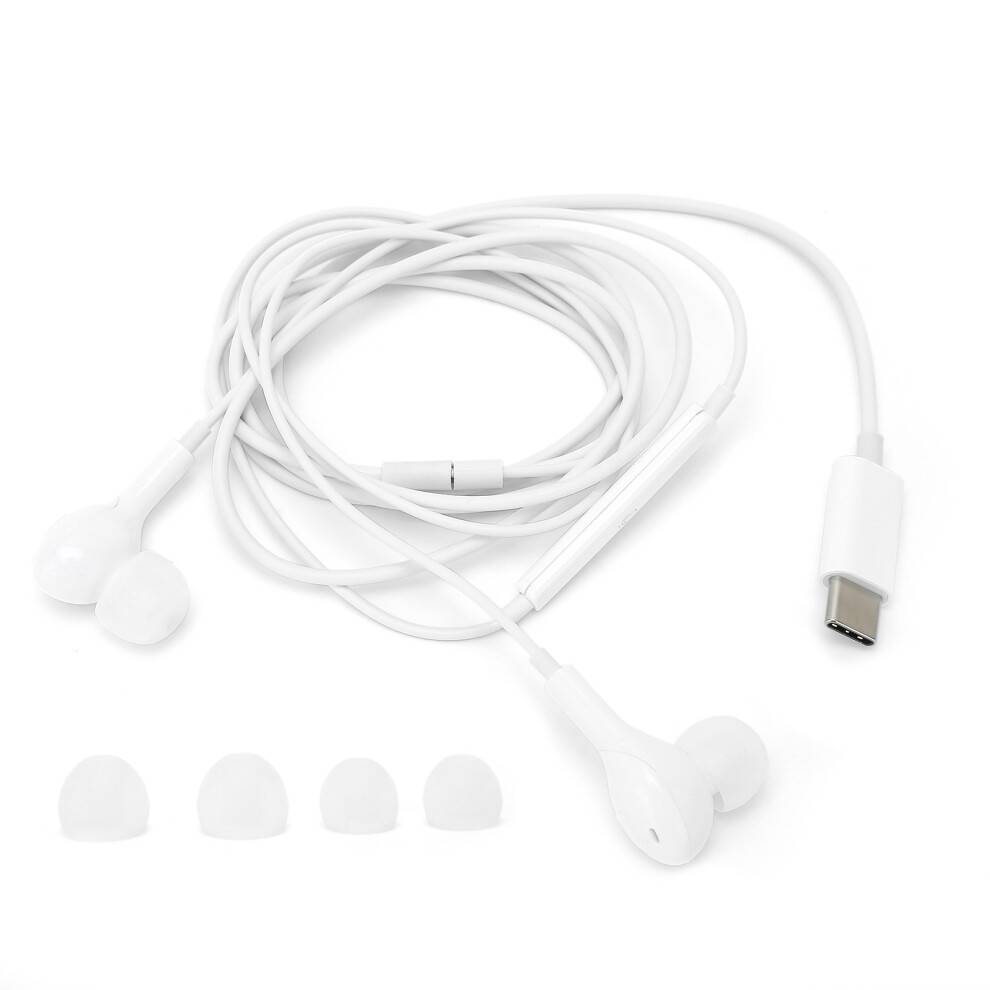 Kablede øretelefoner med støjisolering, USB C stereohovedtelefoner med digital DAC-chip og lydstyrkekontrol til iPhone, Samsung, Pixel-enheder,