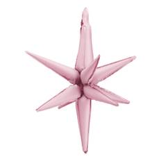 Folieballong 3D Stjärna Ljusrosa