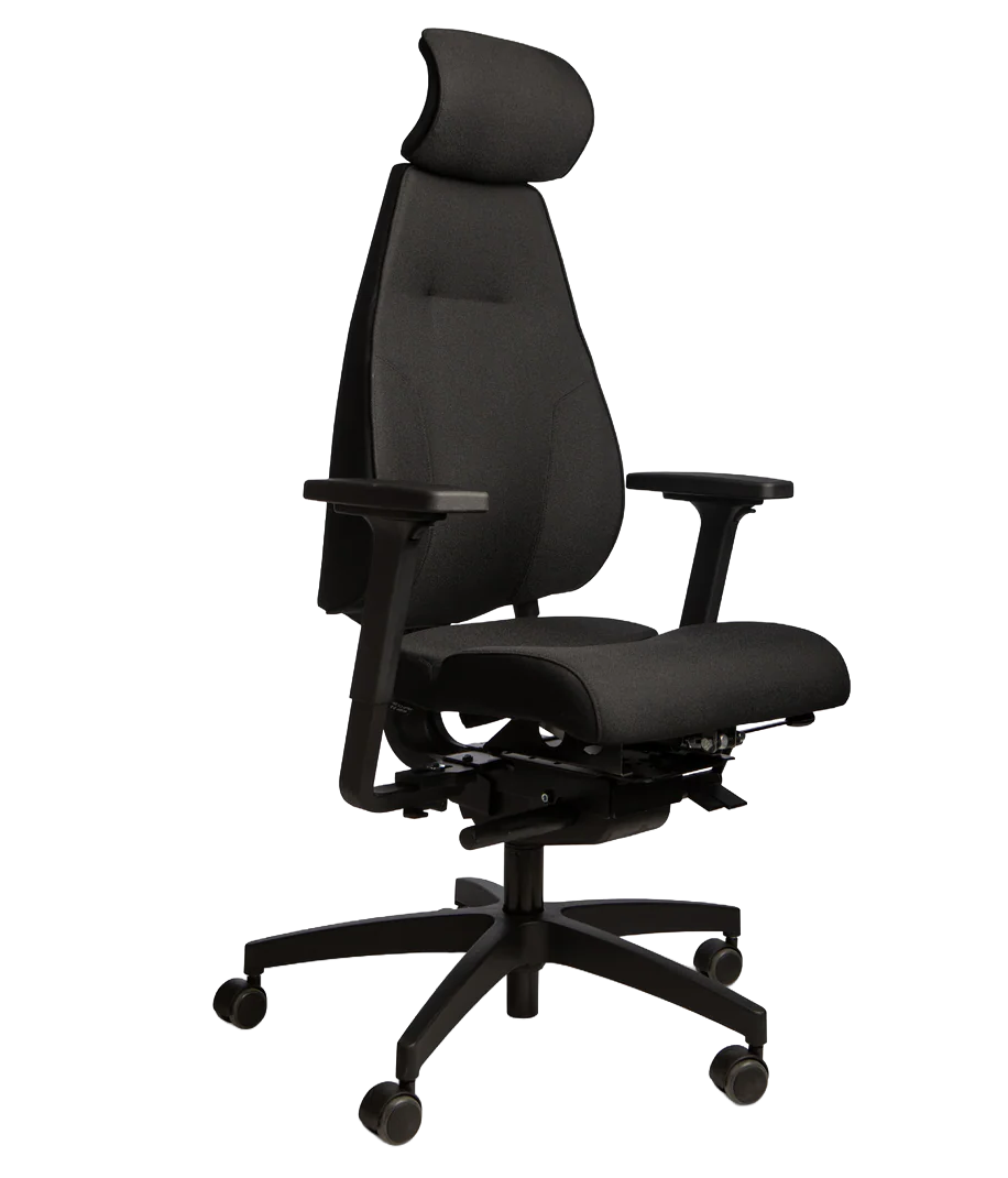 Ergositter ergonomisk kontorstol til diskusprolaps og rygproblemer.