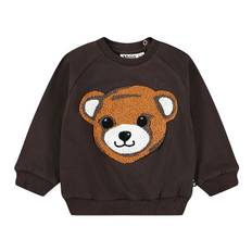 Molo Sweatshirt - Skiva - Teddy Friend - Dark Cocoa - Molo - 1 år (80) - Sweatshirt