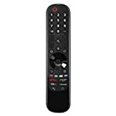 ALLIMITY MR21GA Ersätt Röst Fjärrkontroll som passar för LG OLED QNED NanoCell 4K UHD TV Z1 G1 C1 B1 A1 993 963 913 NANO75 NANO80 NANO85 NANO86 NANO88 NANO9+ UP75 UP76 UP77 UP80