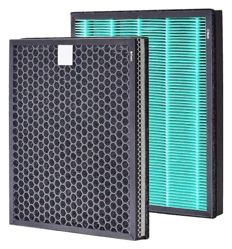 2-pack Utbytesfilter, Kompatibelt For Coway Airmega 300S Luftrenare, Kompatibelt For Laukowind 300/Max 2, 2-i-1 True HEPA-filter