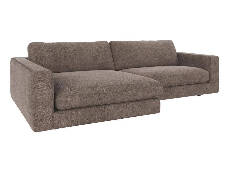 Rowico Home Duncan 3-sitssoffa med schäslong V Mörkbeige (Greg 7) 258 x 150 x 78 cm