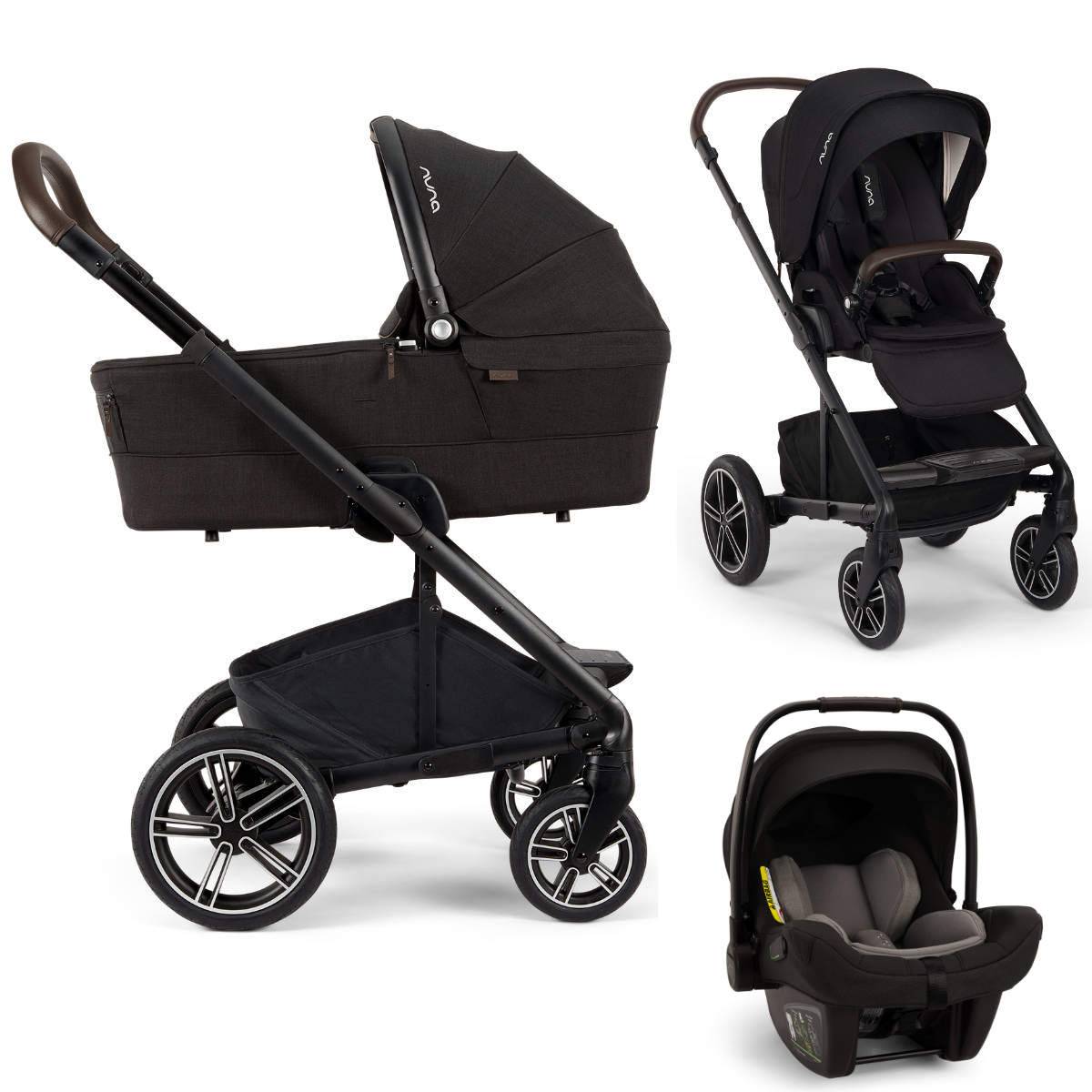 Nuna MIXX Next Stroller Set 3‑in‑1 incl. Nuna PIPA Next i‑Size Infant Car Seat - Caviar