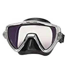 Tusa Visio Pro – kirurgisk silikon ingång dykmask med UV-filter profil vuxen Black/Chrome