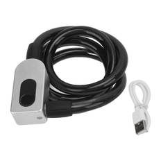 Fingerprint Bike Lock Cable Anti Theft Keyless Bicycle Chain Lock Rechargeable IP67 Waterproof for