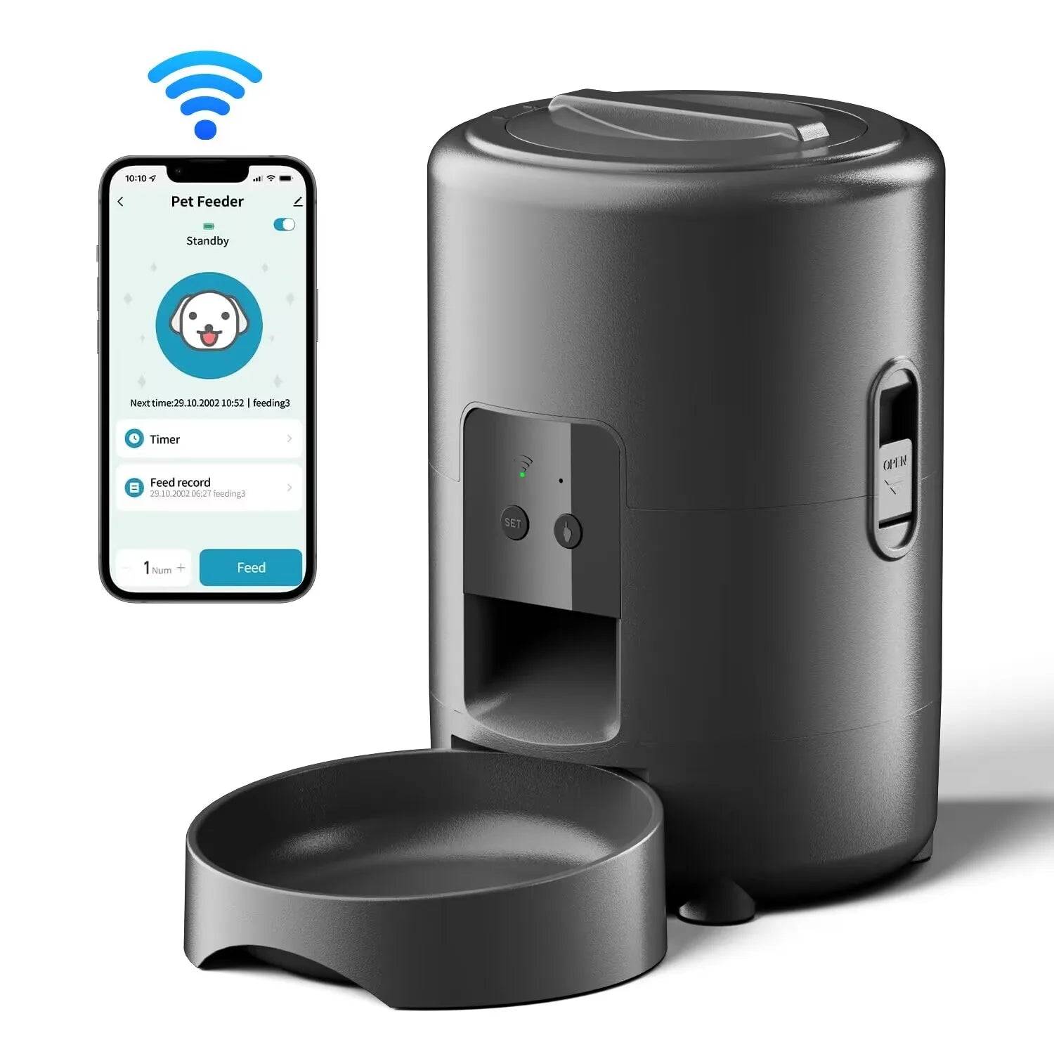 Smart WiFi Pet Feeder with App Control - Tuya Compatible - WIFI model-C / USB Type-C