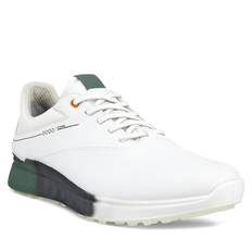 Ecco S-THREE Herre Golfsko Hvid/Grå/Brushed Green Str. 45 - Golfsko