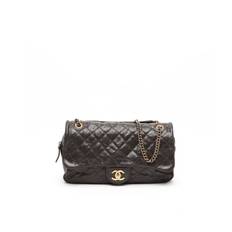 Chanel Caviar Jumbo Easy Flap Bag - Brown - 18x32x8 cm