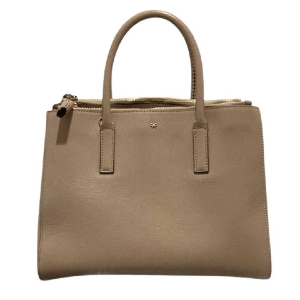 Anya Hindmarch Pre-owned Pre-owned Skuldertaske Tote - Vintage - Dame - Beige - ONE SIZE - Uld