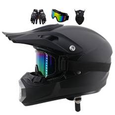 Motocrosshjälm fullface hjälm Dirt Bike integrerad motorcykelhjälm, ungdom motorcykelhjälmar, män kvinnor downhill motorcykelhjälm, barn MTB ATV offroad DH hjälm, vuxen motorcykelhjälm (storlek: L