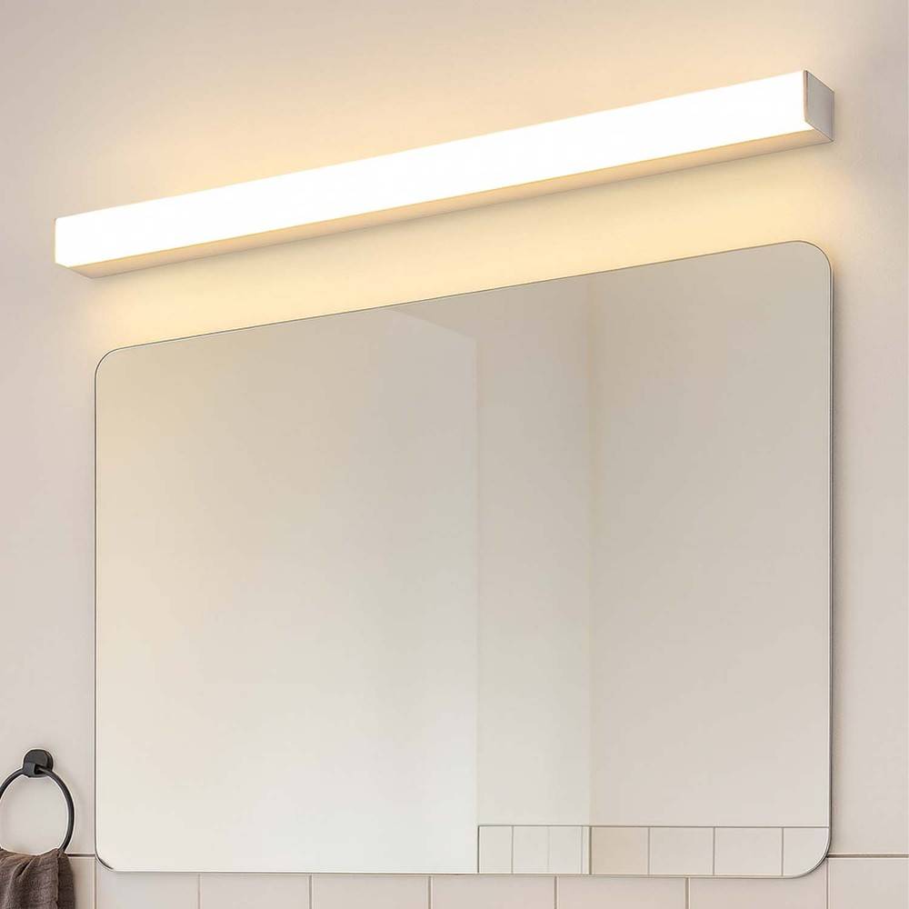 120cm RA90 SKÄR Bad / Spejllampe, 20W - IP44, 120cm, Hvid - Dæmpbar : Ikke dæmpbar, Kulør : Varm