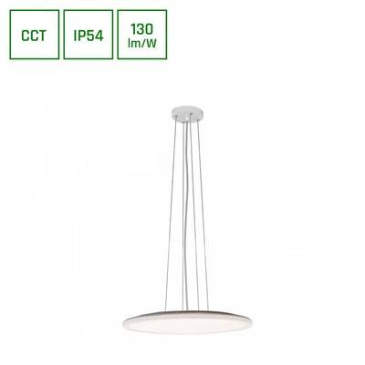 36W Nymphea Flat Duo LED loftslampe, Ø40cm, CCT, IP54, hvid - Nordlux
