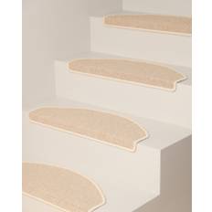 Rambo beige 71 halvmåne - trappstegsmatta 25 x 65 cm - Beige (25 x 65 cm)