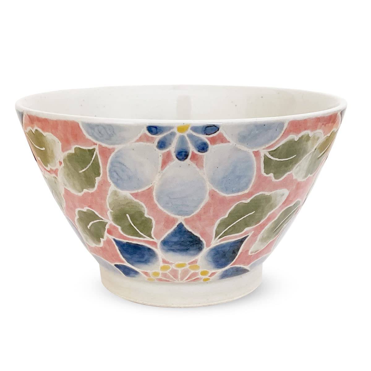 J-kitchens Dinner Bowl, Hand-Painted, Kurawanka, 16cm x 9.5cm, Hasami Ware, Made in Japan, Strawberry Flower, Red, PNO610253