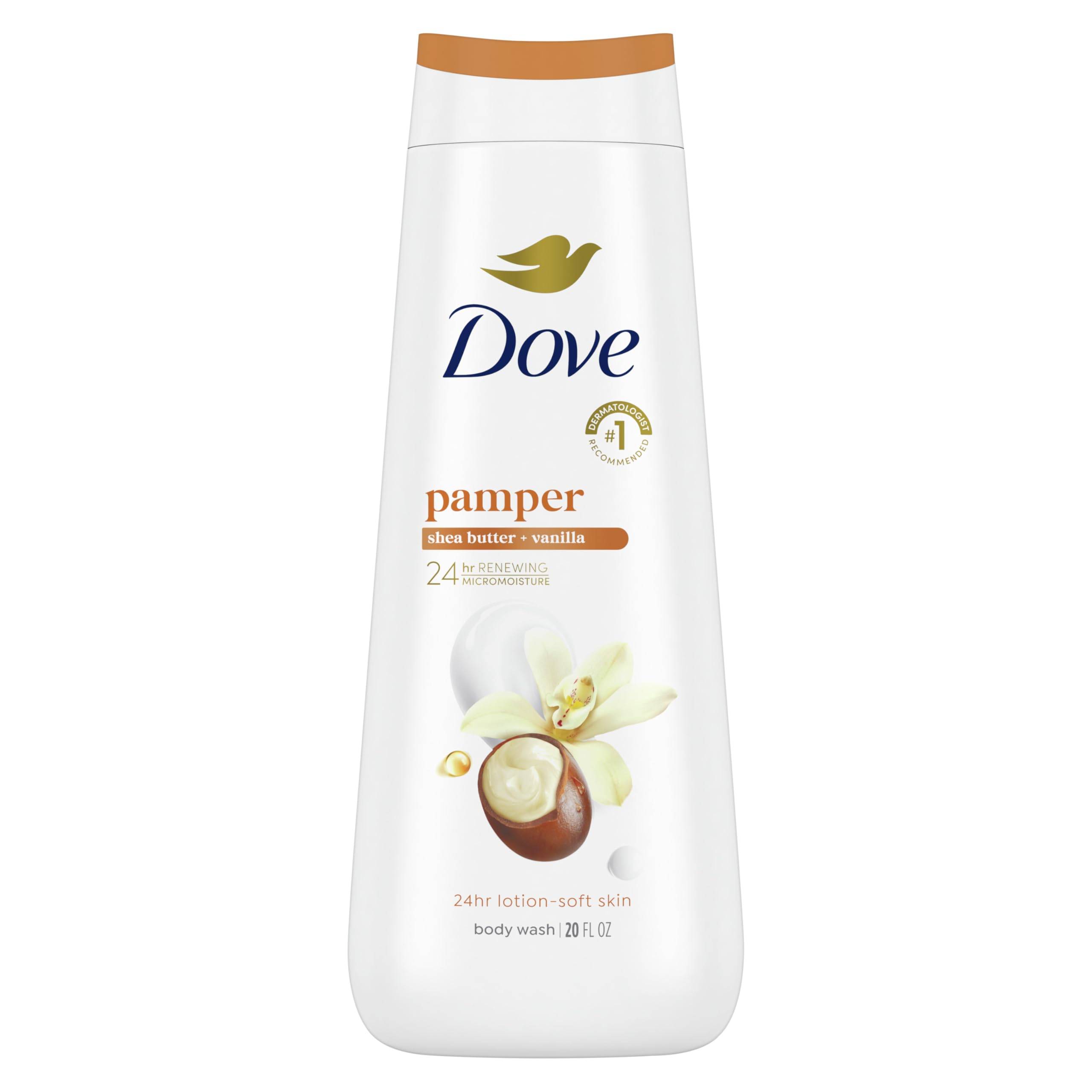 Dove Body Wash for Dry Skin Shea Butter with Warm Vanilla Cleanser That Effectively Washes Away Bacteria While Nourishing Your Skin 22 oz