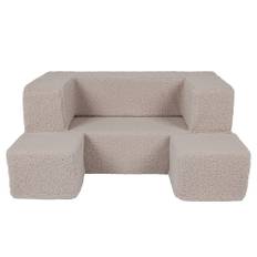 MeowBaby® Bearly Cube Sofa - Lysegrå: Hygge og Stil til de Små