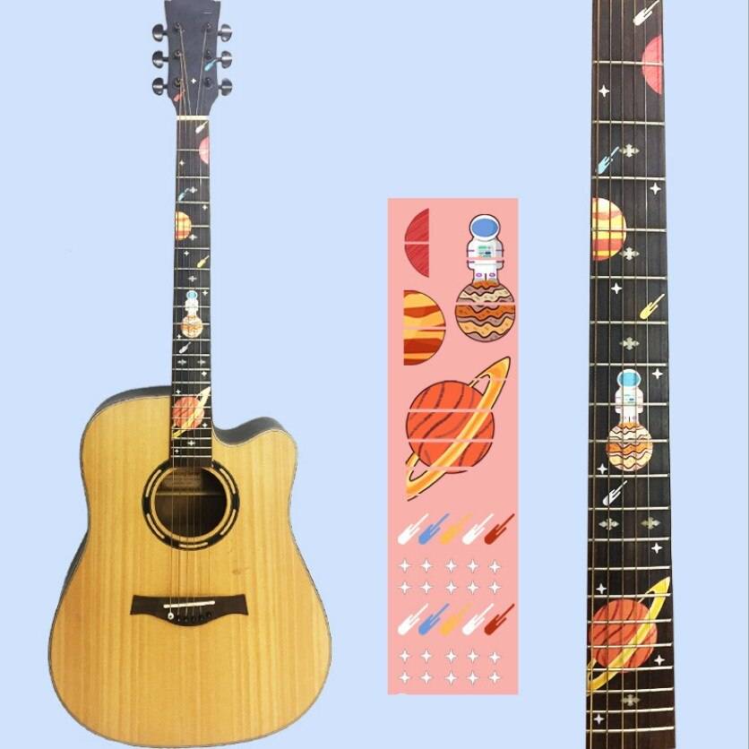 Gitarr greppbräda dekaler inlägg klistermärke gitarr hals headstock guitarra bas ukulele tunn klistermärke guitarra tillbehör - 4