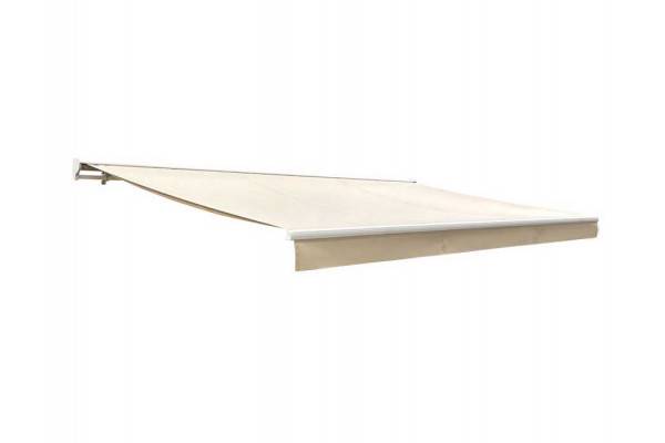 Pil Markise - Semikassette m/Motor - 4,8 x 3 m - Hvid/Beige