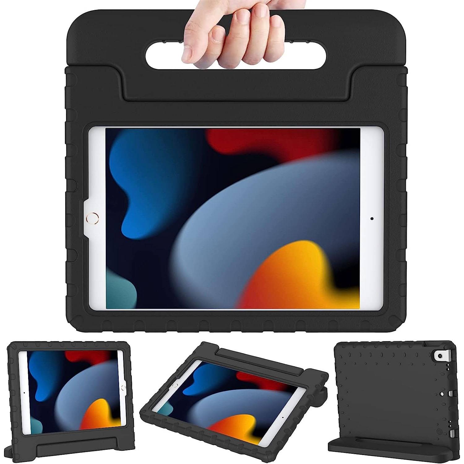 Apple iPad 10.2 7th Gen (2019) Stöttåligt skal/fodral - Perfekt för barn, Svart