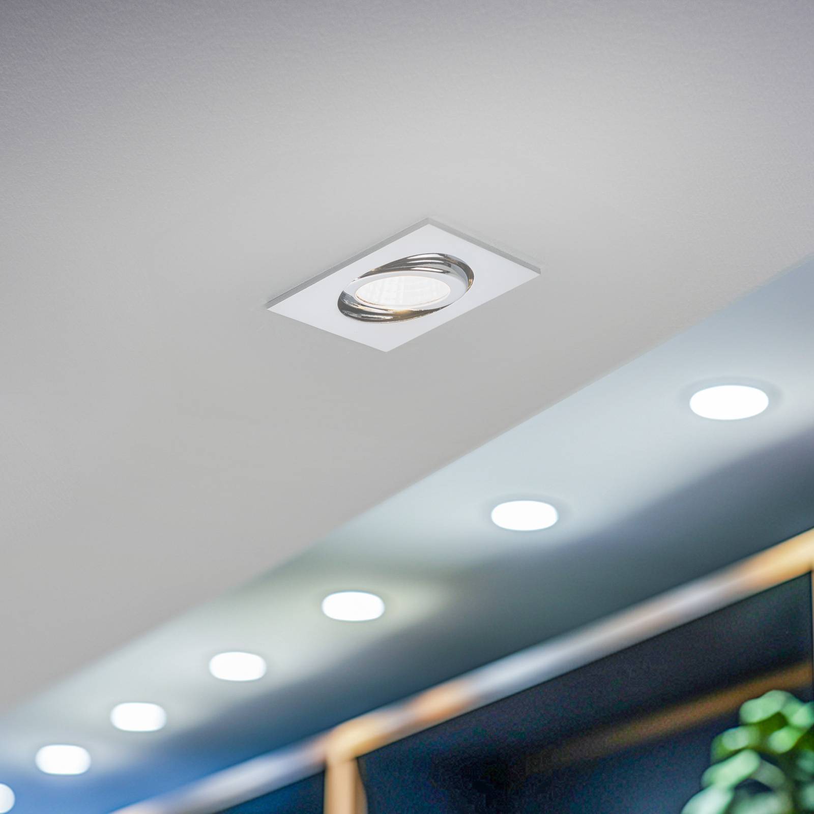 BRUMBERG Downlight Einbaustrahler IP65, Förkromad / silver, Hall, Aluminium / grå / zink, Downlights