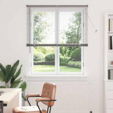 vidaXL Vindues Blind med gardiner Sølv Aluminium