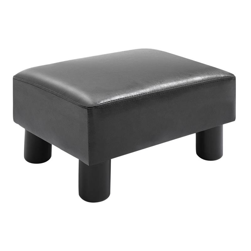 Fotpall benstöd läder 40x30x24 cm