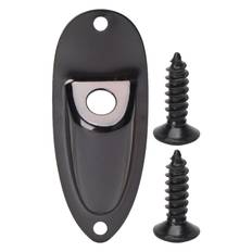 Black Guitar Output Boat Jack Plate Socket Decorative Fashionable Guitar Output Boat Jack Plate