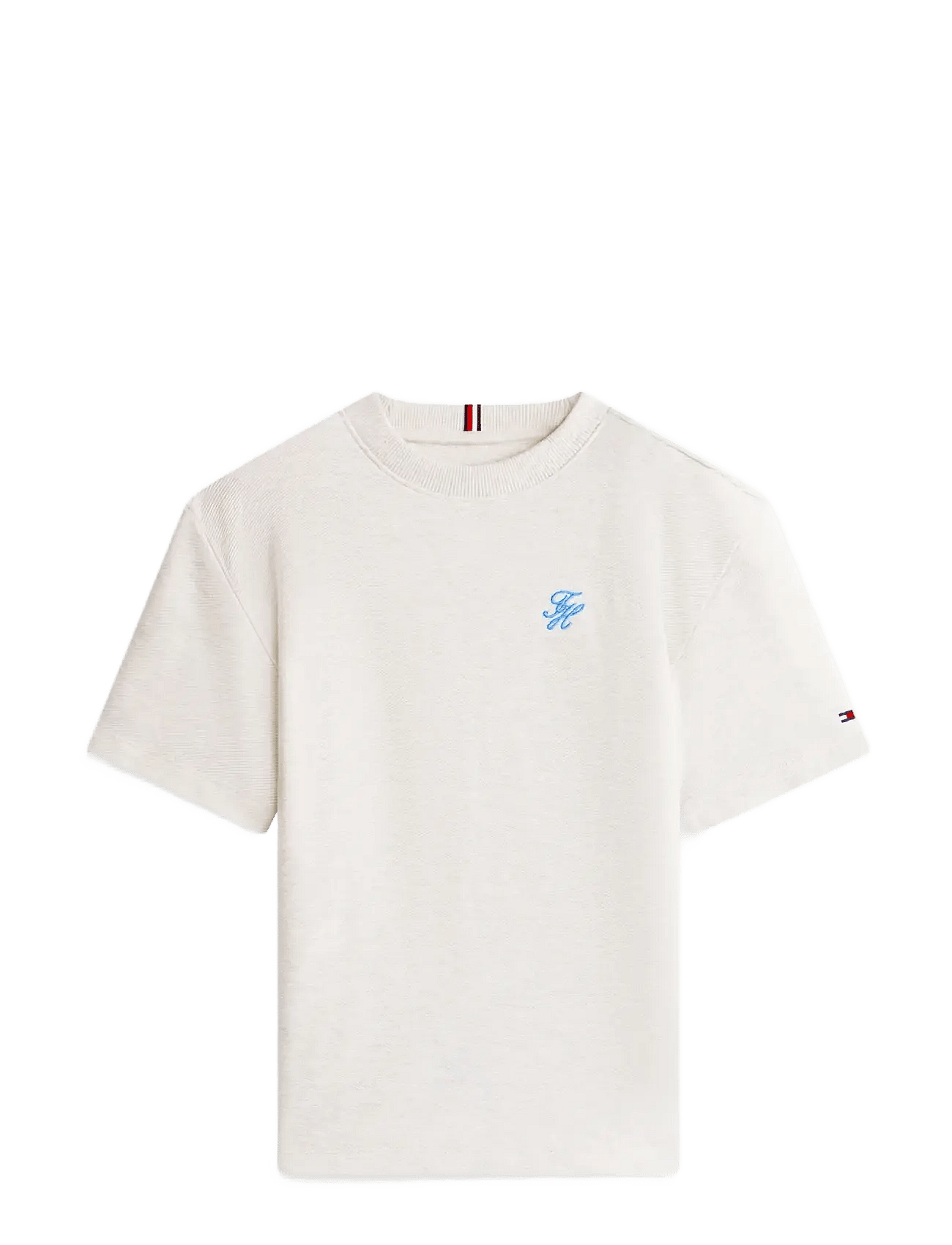 Tommy Hilfiger Th Script Jersey Twill T-Shirt - Cream - 116