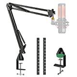 YOUSHARES Uppgraderad QuadCast Boom Arm - Mikrofon Boom Arm Stand Kompatibel med HyperX QuadCast S USB Mic, Recording Microphone Stand Mic Arm