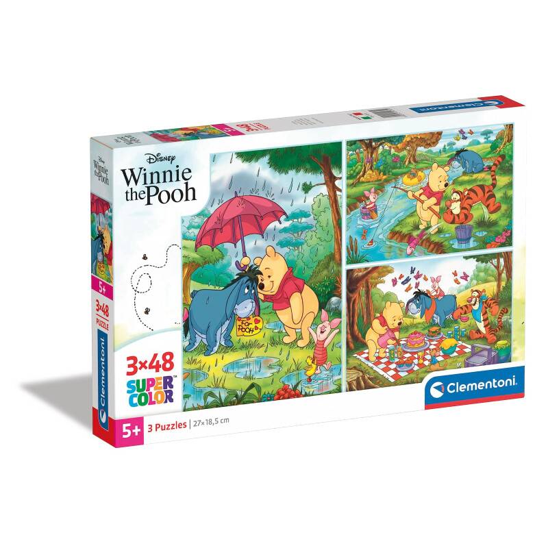 Clementoni 25232 Supercolor Winnie The Pooh – Puzzle 3 x 48 Teile...