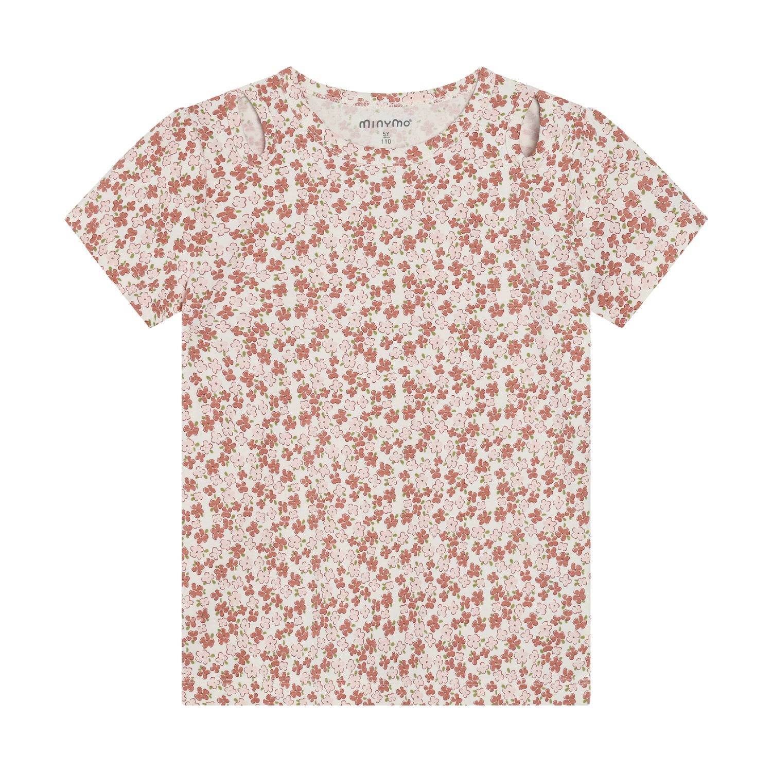 Minymo T-shirt med blomster 124305.