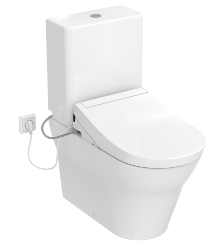 Toto Washlet RG Lite douchetoilet, uden skyllekant, rengøringsvenlig, hvid