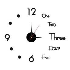 Wall Clock Frameless Decorative Silent Wall Art Clock for Living Room Bedroom Small 40cm/15.75in gyllene
