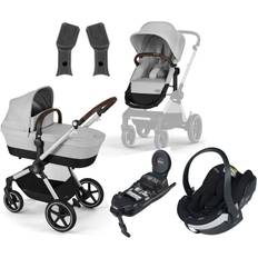 Cybex EOS Lux Duovagn inkl. BeSafe iZi Go Modular X2 & Bas, Silver/Lava Grey
