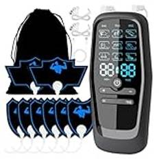 Junterone EMS Tens Unit Professionell muskelstimulator bärbar elektrisk massageapparat för ryggsmärta, nacksmärta och kroppssmärta