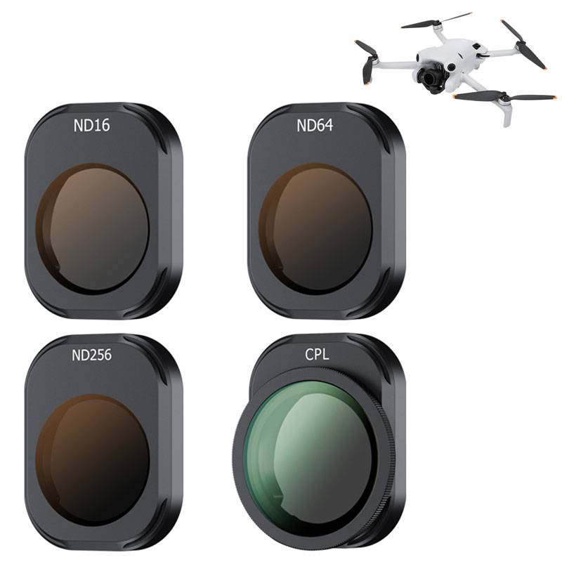 Filterset 4 delar för DJI Mini 4 Pro (ND16, ND64, ND256, CPL)