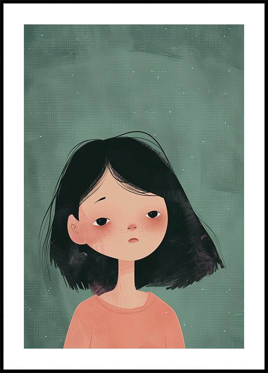 Thoughtful Girl Poster (21x30cm) - Plakater > Barnväggskonst, BD