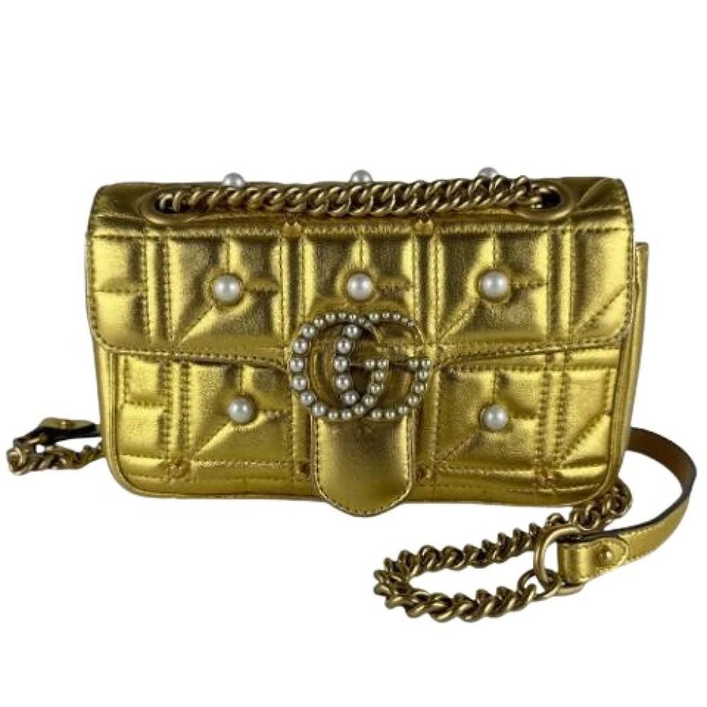 Gucci Vintage Pre-owned Vintage Skuldertaske - Vintage - Dame - Gul - ONE SIZE - Uld