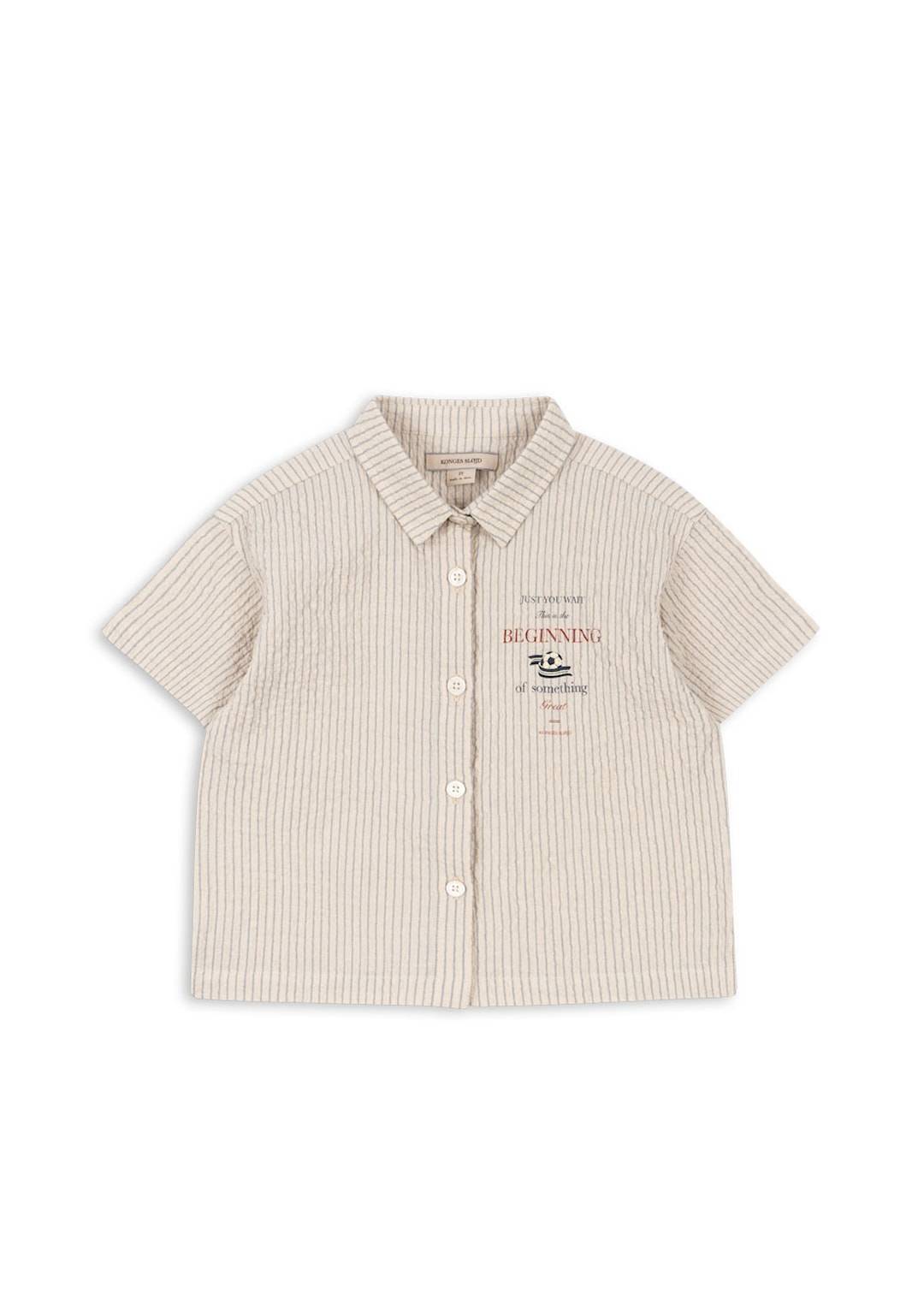 Konges Sløjd GOTS Elliot Skjorte Tradewinds Stripe Tradewinds Stripe 12 months 12 måneder Drenge