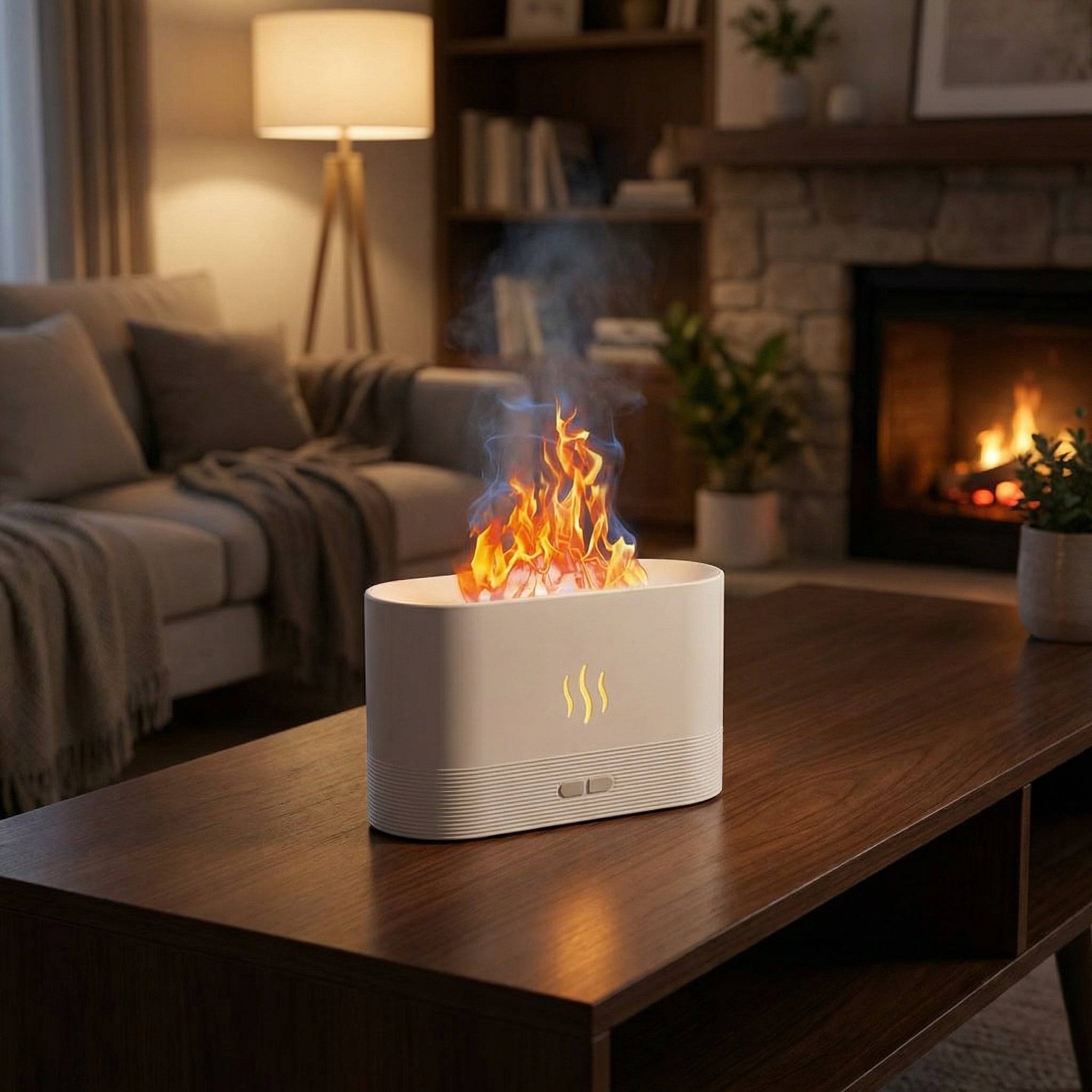 Flame Aromatherapy Diffuser - White